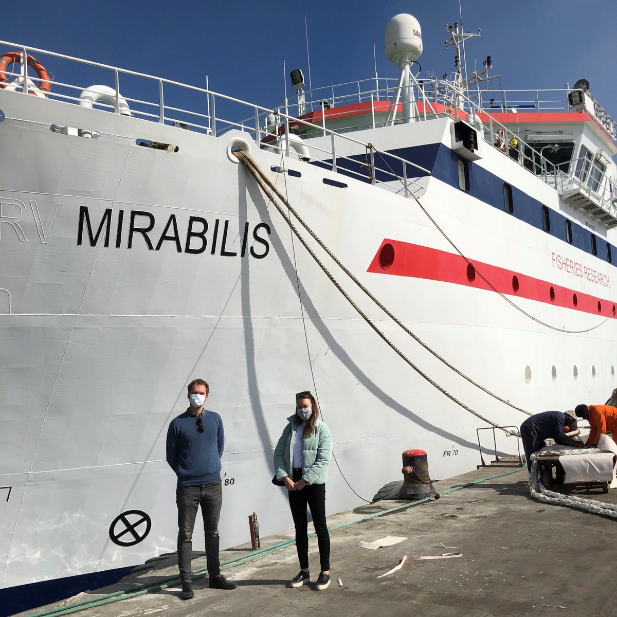 FinEmbWindhoek's tweet photo. Our recent Erongo Tour continued to Walvis Bay. We visited the beautiful Mirabilis fisheries research vessel, built in Finland in 2012. 
We also visited the new extension of the WB Port, and discussed the plans and prospects with @NamibianPorts representatives. 
#afrikkastrategia https://t.co/mWoI6V3wQL