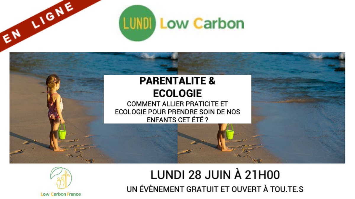 🌸Évènement gratuit🌸

RDV lundi 28 juin à 21h pour un évènement en ligne, interactif et ludique, sur le thème de la parentalité et l’écologie ! 👧🧒  
Comment élever ses enfants tout en préservant notre planète ?☀️