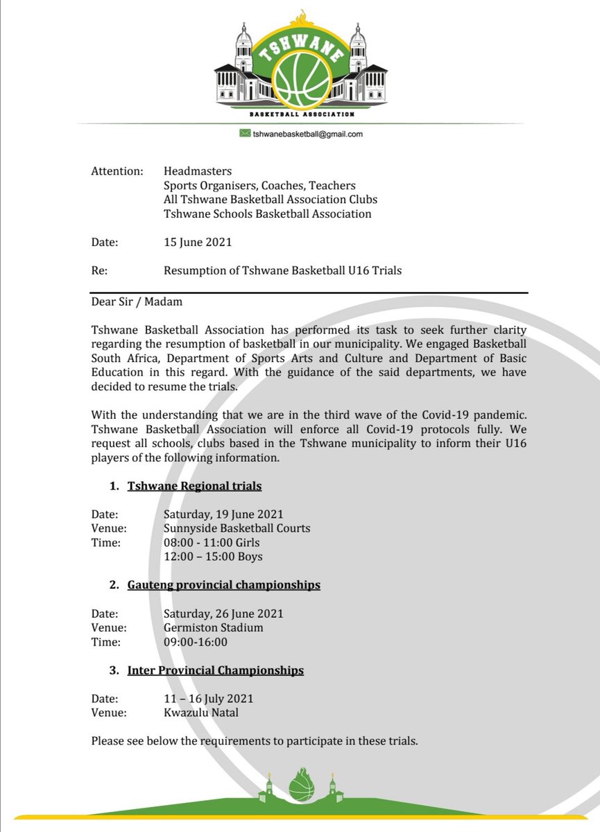 Tshwane Basketball Association tweet media