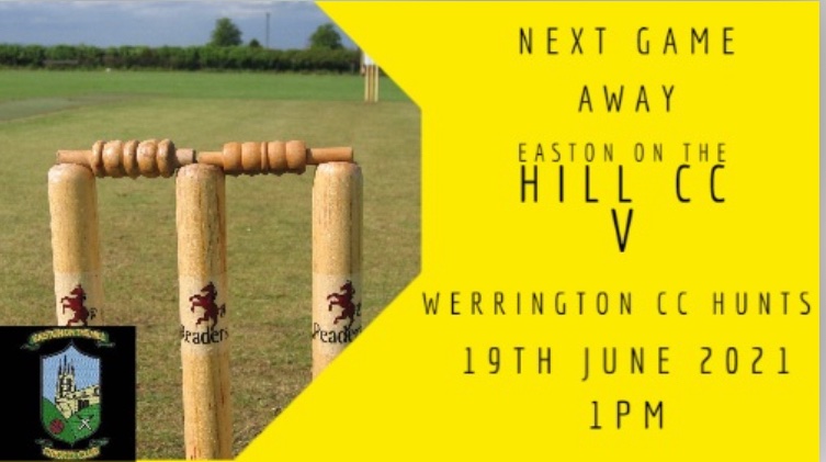 After our third win thanks to a ton from Harry Baker from the weekend 💯 . Easton are on their travels to their first away game of the season to play Werrington CC Hunts in the Huntingdonshire county cricket league in division three!