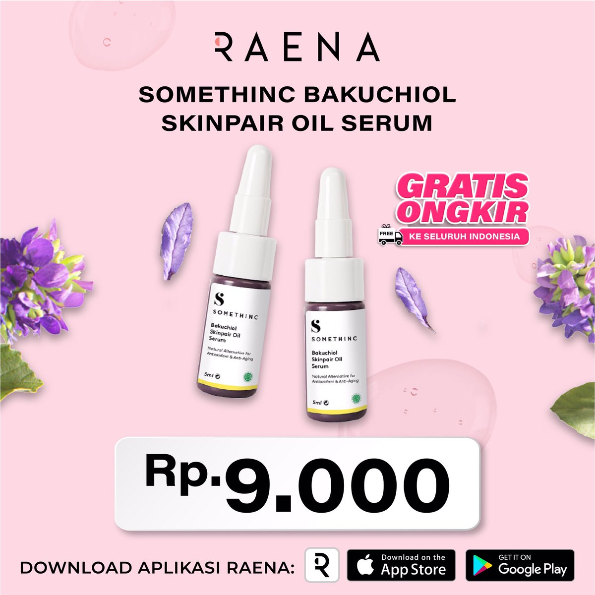 ⚠️ PROMO ALERT ⚠️

siapanih yang penasaran mau coba bakuchiol oilnya somethinc??? kalian bisa loh purchase di App Raena, dengan harga termurah, cuman 9k! iya 9k!

GRATIS ONGKIR JG SEINDONESIA! supaya lebih happy lagi bisa pake kode GLOWSKINSOON25K juga buat dapetin potongan 25K☺️