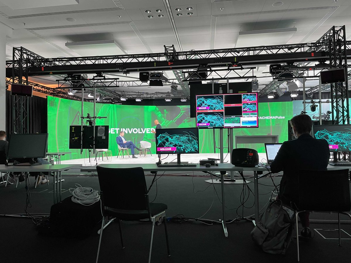 ACHEMAworldwide's tweet image. Great job, @PIRATExperience!
RT @PIRATExperience: Huge day for us producing #ACHEMApulse!
4,000 hours of livestreaming, 22 streams in total
3 stages
1000 exhibitors
We&apos;re producing in 3 locations, 2 cities over 2 days
A product of 6 months of prep time!