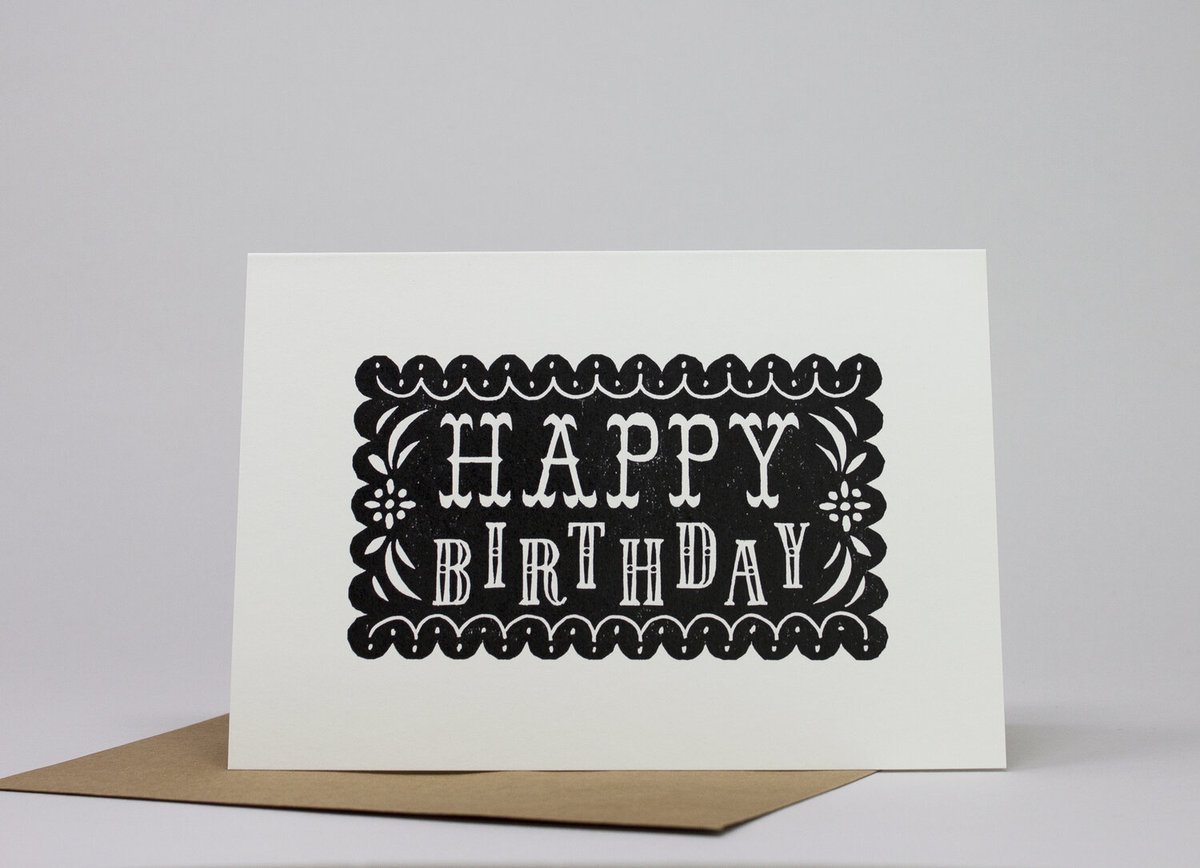 Pressed_Folded's tweet photo. Happy Birthday, NEW handprinted linocut card now available
https://t.co/kRfpLCKzEu #happybirthday #greetingcards #handprinted #linocut https://t.co/aknEcl1qSU