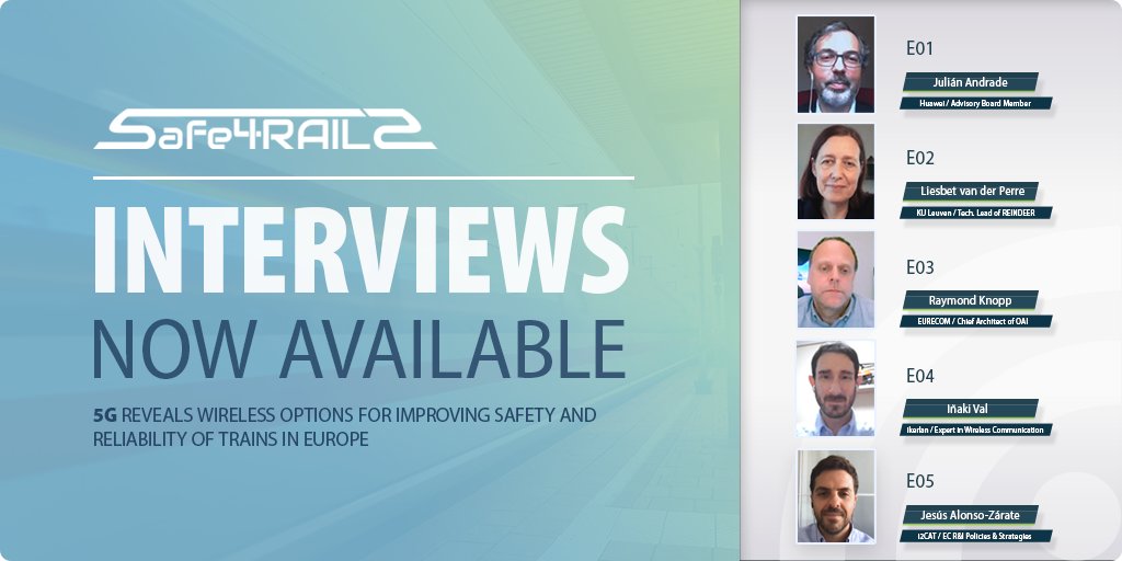 Do you still remember what experts say about 5G as communication solutions in trains and improving safety and reliability of trains in Europe? Brand new interviews coming up soon. In the meanwhile you may listen to the already published interviews here: safe4rail.eu