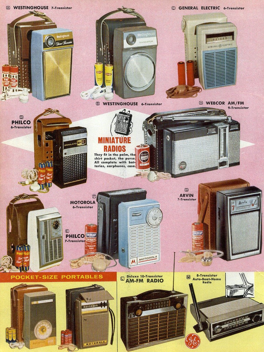 todderbert's tweet photo. "The Collection", R.O.T.D.
The Skinny: A great vintage ad from a catalog. Many awesome companies represented here. The Arvin, and a Deluxe GE stand out to me.
Explore Vintage Radio, at eBay: https://t.co/IUmp9Dovg5
#vintage #philco #webcor #ge #arvin #portable #radio https://t.co/22KplZ94Lc