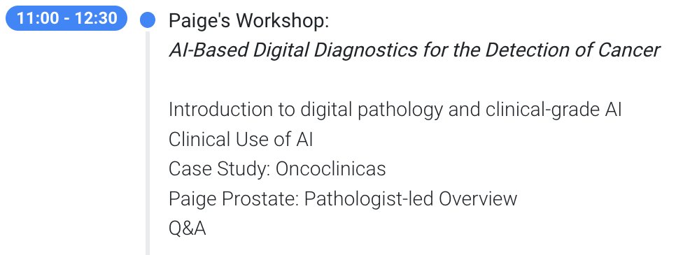 dameisen's tweet image. Dear #ECDP2021 attendees: 
The @Paige_ai Workshop: &quot;AI-Based Digital Diagnostics for the Detection of Cancer&quot; starts today at 11am CET!