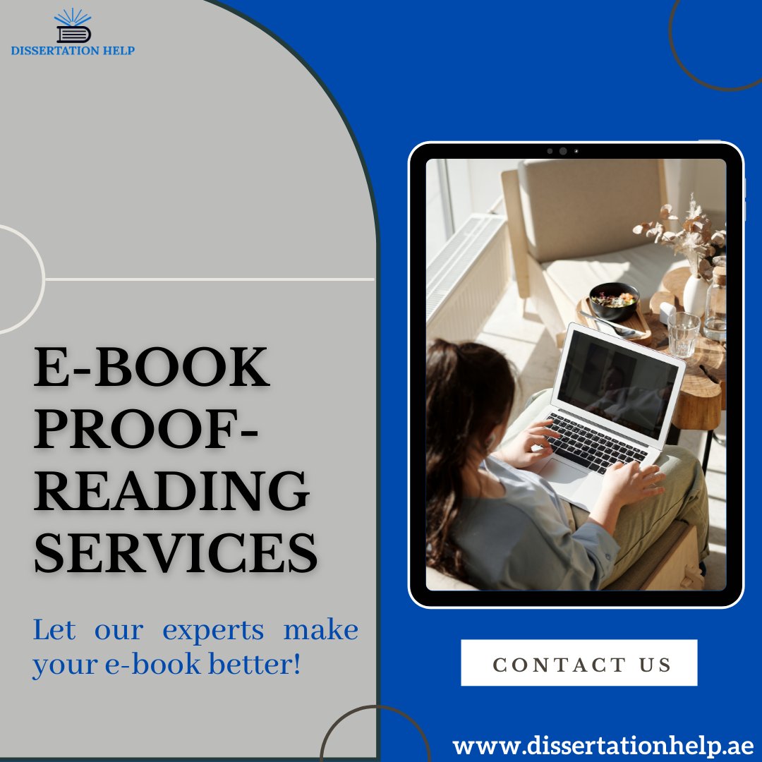 Dissertationae's tweet image. Does your E-book need proofreading? Then let our experts look into it and make it the best version of itself.
Call/Whatsapp: +971 543 901 889
E-mail: support@dissertationhelp.ae
#bestdissertationhelp #ebookproofreading #proofreading #bestproofreadingservice