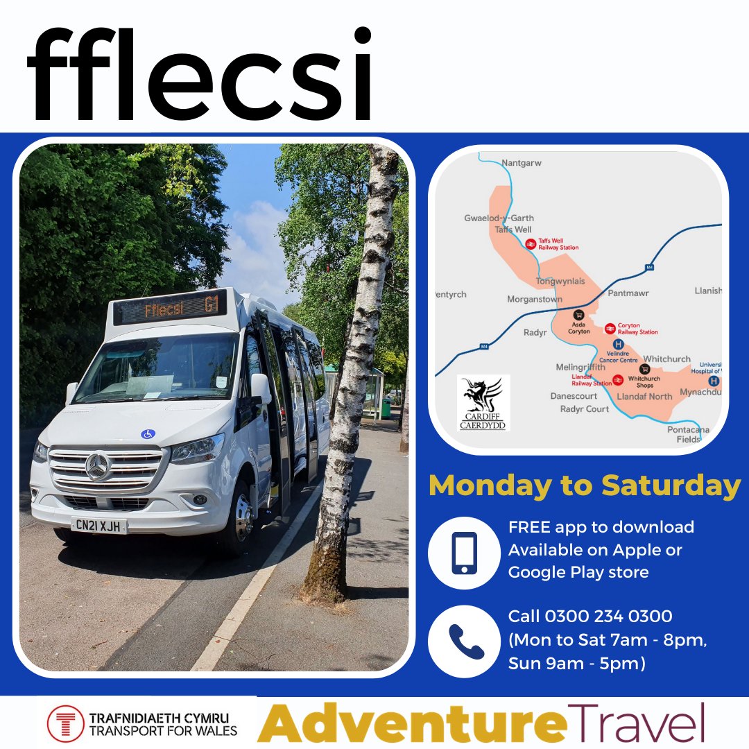 We're currently using a demo bus for our fflecsi service - it's going down a treat with our drivers and customers!

📍 Choose fflecsi for a on-demand bus service, just order via the app or the call centre today!

#fflecsi #mercedes #ondemand #localtransport #cardiff #taffswell