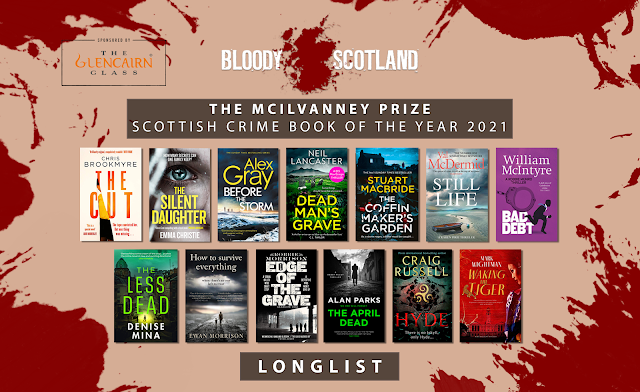 Shotsblog's tweet photo. More bookish news on the blog with the @BloodyScotland #McILvanneyPrize longlist. - https://t.co/ZeruFxOS4i. Congrats to @DameDeniseMina @Alexincrimeland #StuartMcBride @valmcdermid @AlanJParks @cbrookmyre @theemmachristie @robbiegmorrison @TheCraigRussell https://t.co/PVXRLI1j2P