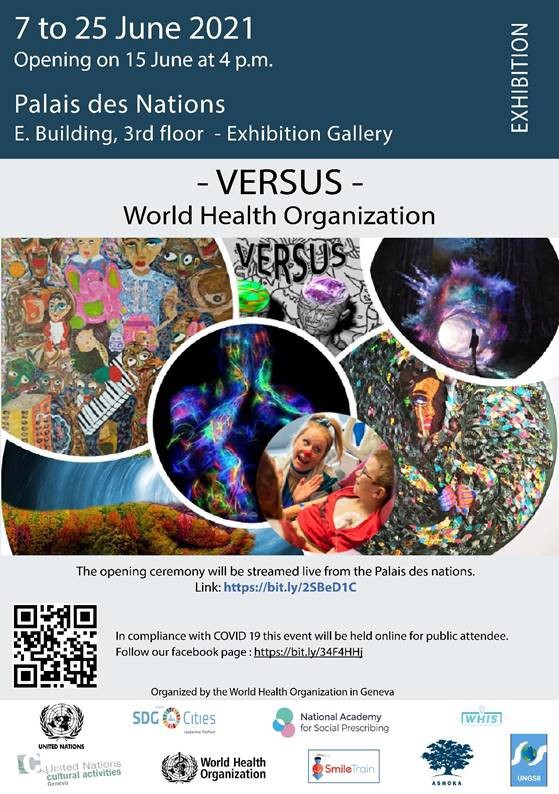 UNGeneva's tweet photo. Watch live now: opening of the joint @WHO @UNGeneva ‘VERSUS’ exhibition on the theme of resilience, specifically related to the #COVID19 crisis: https://t.co/UahSqGJyvu

To view art: https://t.co/9i5XEzoL2H https://t.co/djKyHzC8tg