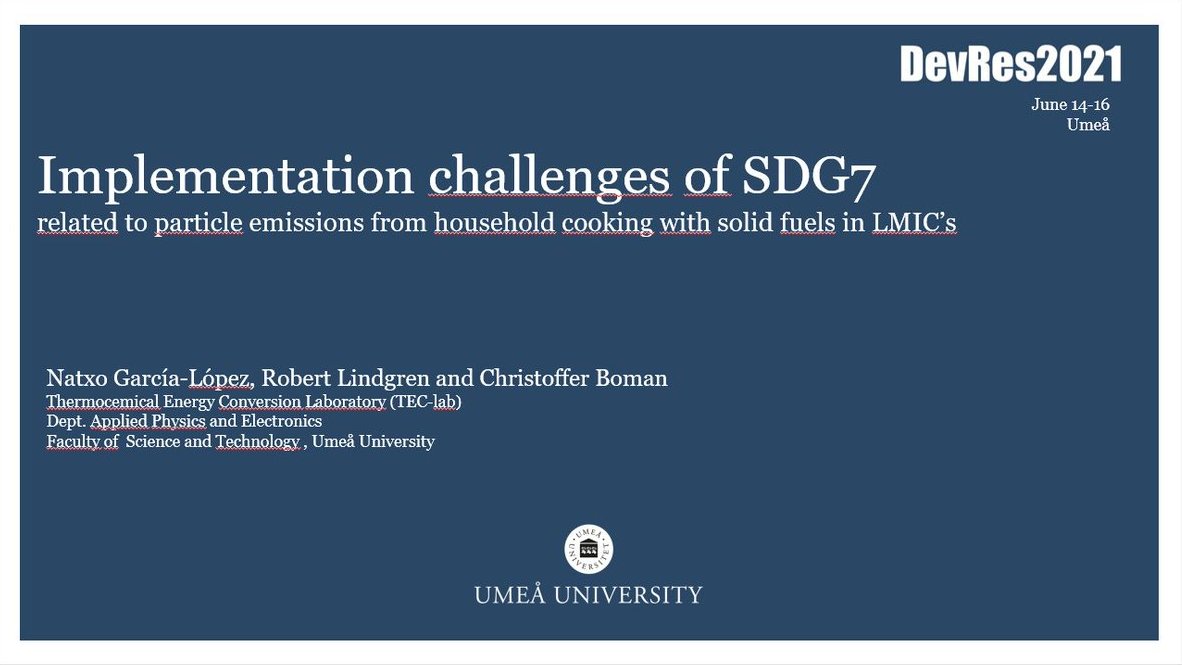 Natxogl's tweet photo. Excited to discuss 'Implementation challenges of #SDG7 🪵🪵🔥at #DevRes2021 @UmeaUniversity today

Register 👉🏾https://t.co/qaGqAqgyhD
⏱️ 14.15-15.15 CEST 
        Room 1
        Moderated by Mats Tysklind

Ping @FormasForsk @Sida @Vetenskapsradet @Energi_mynd @Bio4Energy https://t.co/3v83Kswy2R