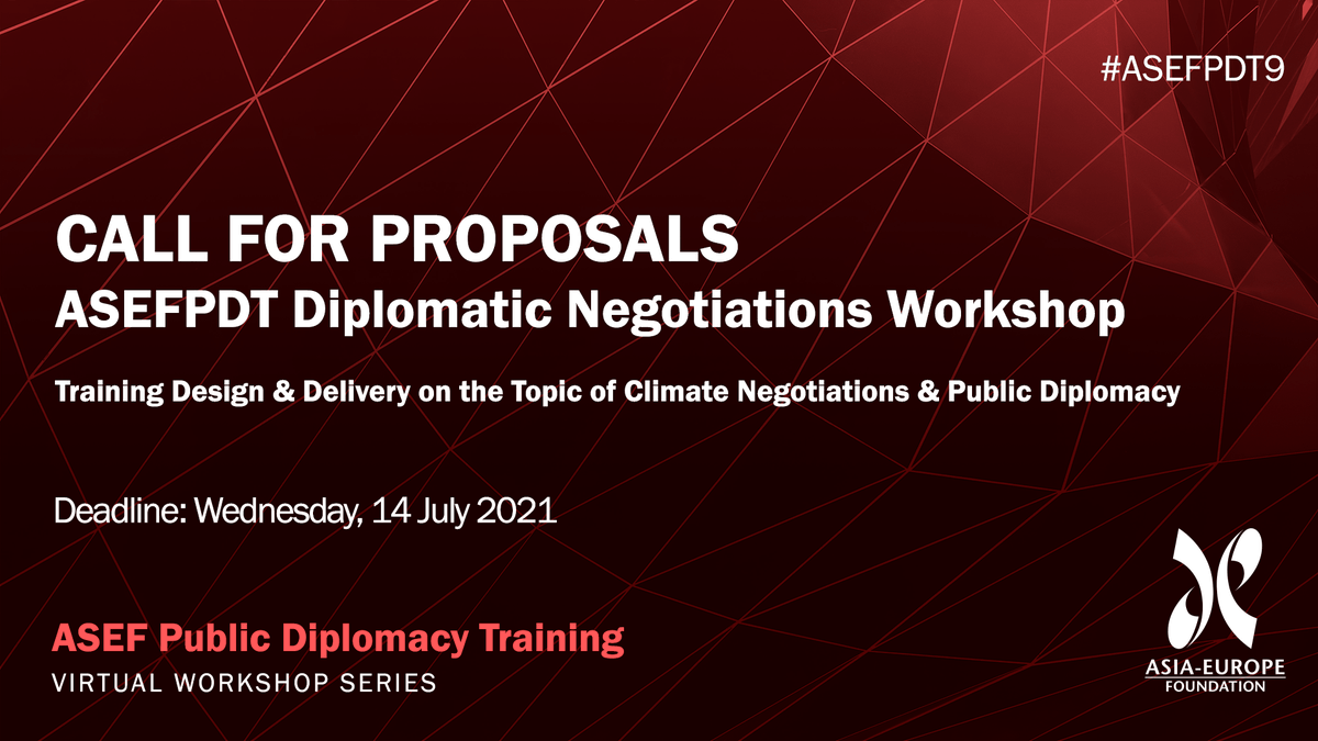 nomadic_trishia's tweet photo. We're looking for a training partner to co-organise our upcoming workshop on #climate #negotiations &amp; #publicdiplomacy. Learn more: 
https://t.co/3nrhXooWqD 

#ASEFPDT9 https://t.co/xtBlJXS3Yc