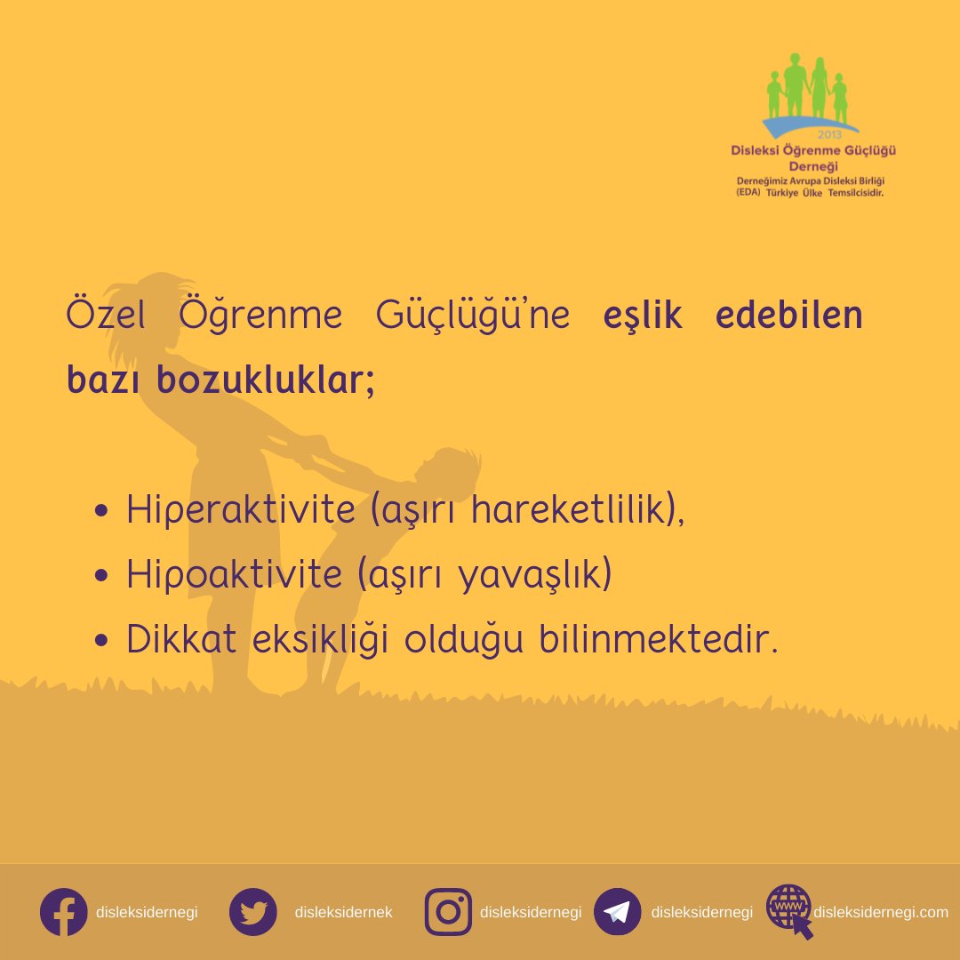 Disleksidernek's tweet photo. #ÖzelÖğrenmeGüçlüğü’ne kimi zaman öğrenme dışında başka sorunların da eşlik edebileceğini #biliyor muydunuz?
  Ortaya çıkabilecek ikincil davranışların ve sorunların erken tespit edilip doğru destek alınması çocuğunuzun geleceği için önem taşır. https://t.co/qY3iwkArwP