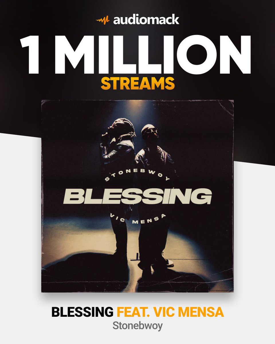 KVOnlineTalent's tweet photo. Another milestone for @stonebwoyb on @audiomack 🎉 https://t.co/vbzIP7Z2x2