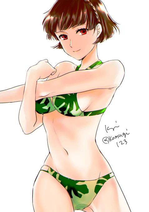 はしゃぐ気持ちはわかるけどまず準備運動しましょう って言ってるまこちゃん 