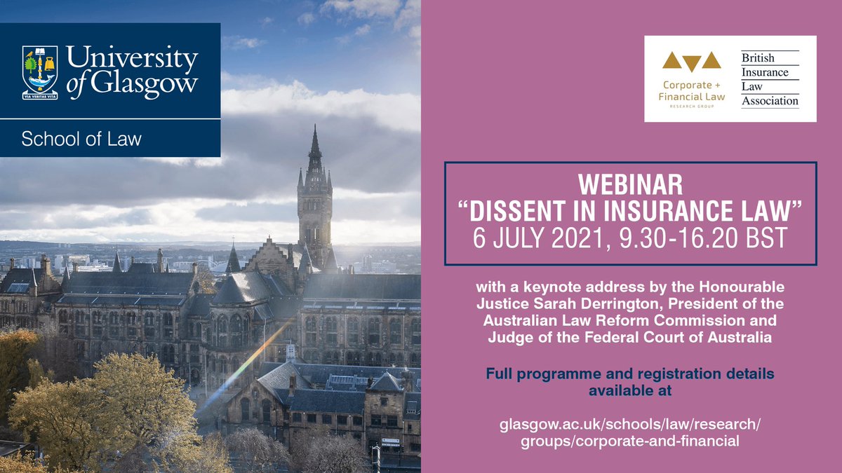 liv_naidoo's tweet image. Still time to register here 👉🏼 bit.ly/2R17Myh
Panel 3 chaired by @in_nominate with Profs Patricia McCoy and Margarida Lima Rego providing different perspectives on #discrimination in #insurance and Prof Sara Landini on #indexbasedinsurance. @saralandini1 
@UofGLaw_CFL