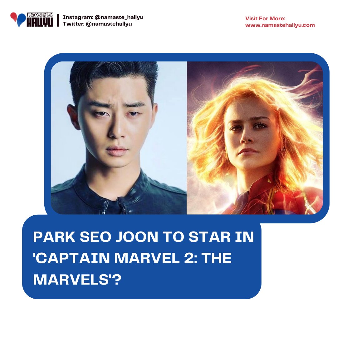 namastehallyu's tweet photo. K-Drama fans, Park Seo Joon fans and Marvel fans, there might be a present coming your way! Did you know Marvels Director fangirled over #ParkSeoJoon ? Read more at https://t.co/7LGMadYHhi  #Marvel #ParkSeoJoonMarvel #CaptainMarvel2 https://t.co/rqB9RWbuat