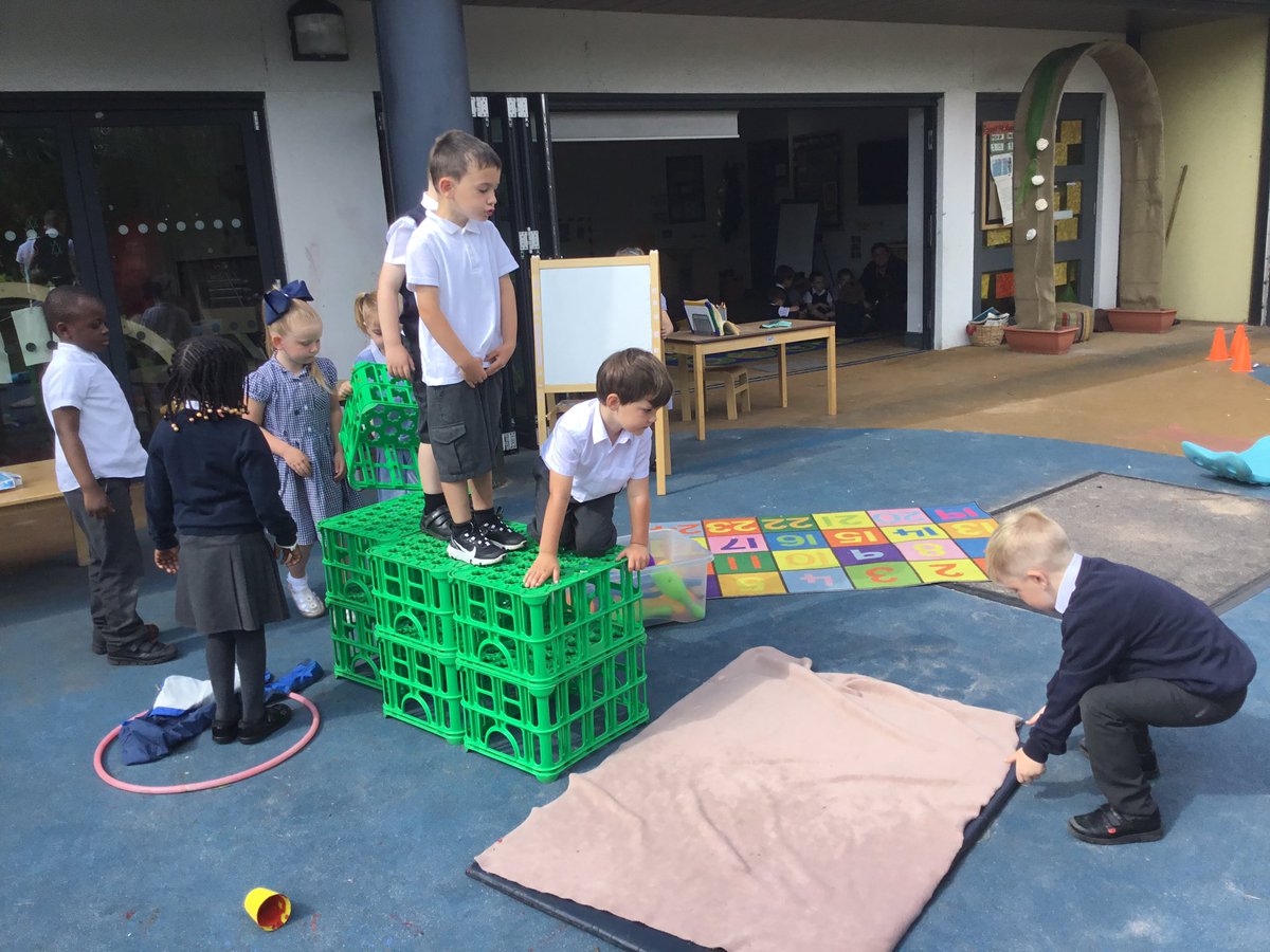 HSayonas's tweet photo. Look at the climbing frame we made! We even thought about how we could make it safe by putting a safety mat and soft blanket underneath. We had so much fun jumping and climbing! @RainbowEduMAT @MrsRiley99 @CroxtethC https://t.co/xHc7PenW4s