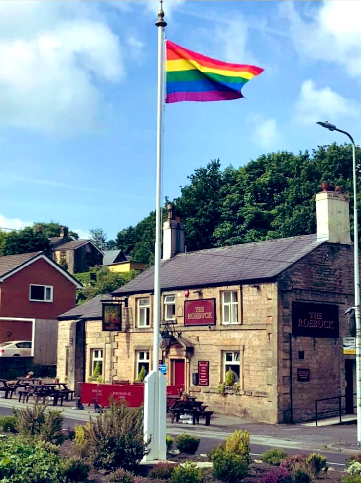 KTaylorRossall's tweet photo. My Dad, a retired cis white man, has been advocating for the Pride flag to be flown in the village he lives in for the first time. What an ally!! #Pride2021 #PrideMonth #allyship #whittle https://t.co/cB8NesCJLo