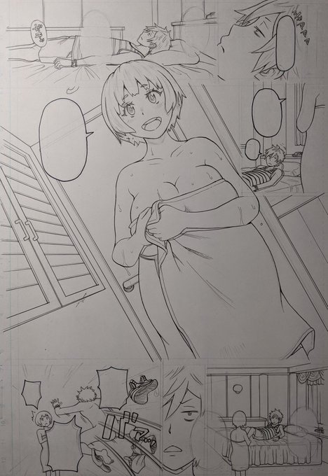 今日からペン入れ作業開始。 