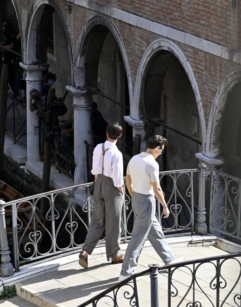 Harry and David filming Tom and Patrick’s holiday in Venice