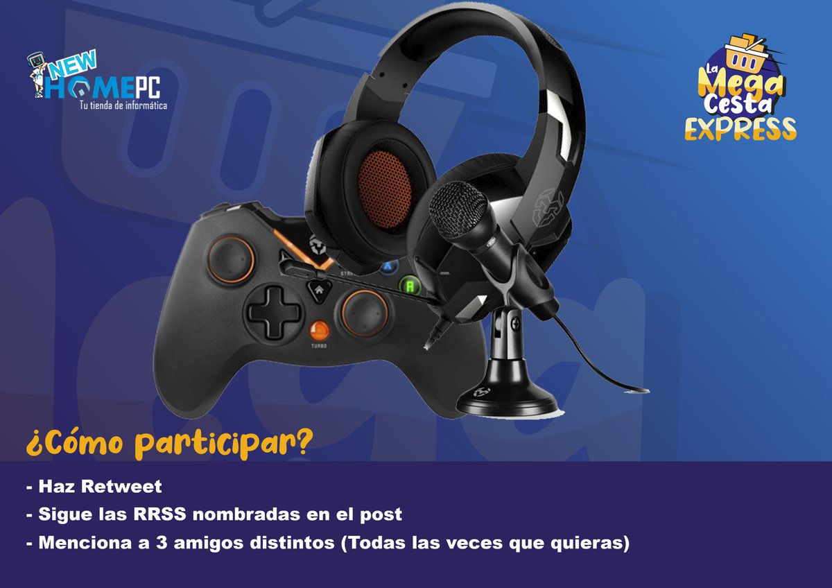 🔥SORTEO EXPRESS NÚMERO 41🔥

Pasos a seguir👇:

1️⃣RT a este Tweet
2️⃣Sigue las cuentas <a href="/LaMegaCesta/">La Mega Cesta</a>
y <a href="/NewHomePC/">New Home PC</a> 
3️⃣Comenta #SorteoExpressLMC y Menciona a 3 amigos diferentes 

🕙Finaliza en 4h
Sorteado con <a href="/Easypromos/">Easypromos</a> 

Detalles Premio en Instagram:bit.ly/3vdXx7E