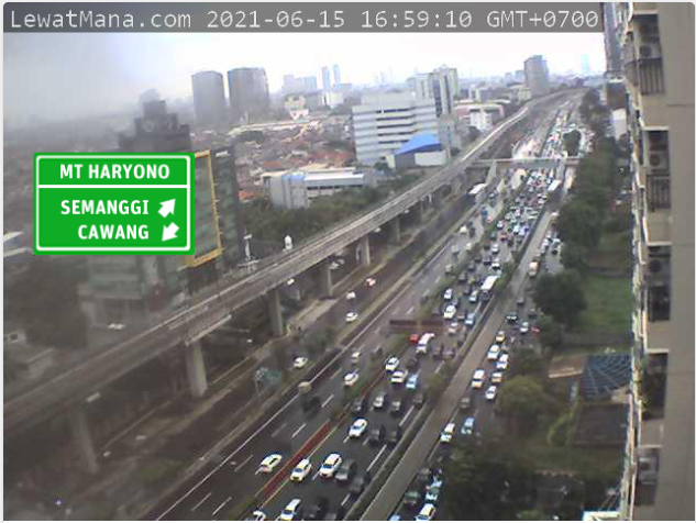lewatmana's tweet photo. 17:00 Tol Dalam Kota dari Semanggi menuju Cawang macet.

#JKTS (via H1) https://t.co/GR2ETHGadO
