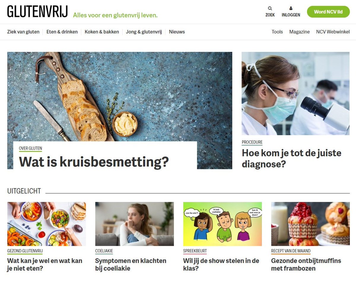 Glutenvrij.nl is al jaren een vertrouwde bron van informatie over gluten, gezondheid en glutenvrij eten. Recent hebben we deze website geheel mogen vernieuwen. En nu is hij live! Gefeliciteerd @NCV_glutenvrij! Nieuwsgierig? Neem snel een kijkje!