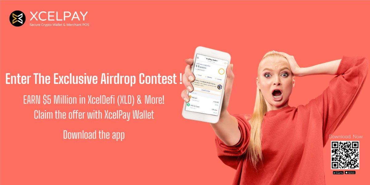 ⭕📢 Enter the Exclusive Airdrop Contest ! 

Claim 50$ of @XcelDefi with XcelPay Wallet

Enter the contest with 👉 : gleam.io/XpJ6b/5-millio…

✅Download <a href="/XcelPayWallet/">XcelPay Wallet</a> to claim the exclusive offer

🌟 Get more details here👉  bit.ly/3wr5rMh

#xcelpay #giveaway #xceldefi