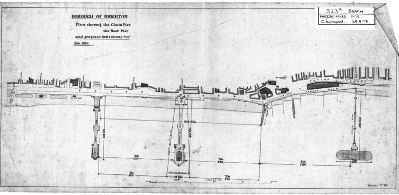 TheKeepArchives's tweet photo. Plans for the piers!
Dodgem cars and amusements for #Brighton's #WestPier 1950
1884 plan showing suggested 'New Central Pier' between the #ChainPier (destroyed in storm 1896) and the West Pier
Sumptuous designs for the #PalacePier 1899
#BrightonandHove https://t.co/BgYCm9TPjL