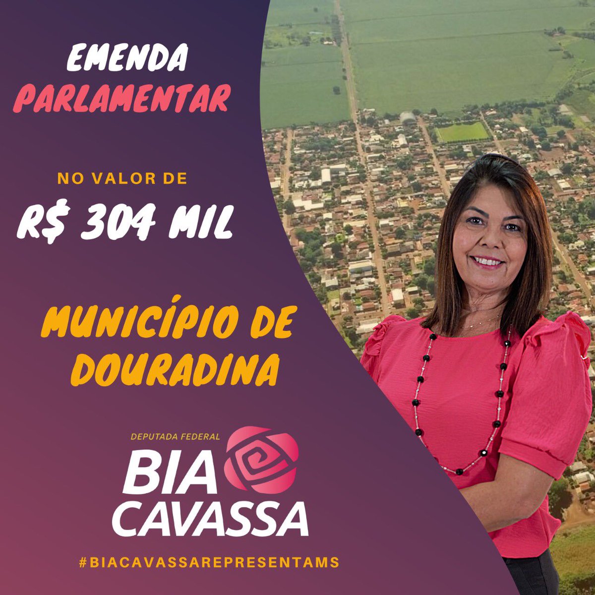 O município de Douradina, em Mato Grosso do Sul recebeu, nesta semana, o valor de R$ 304 mil, destinado para a compra de um caminhão compactador de lixo. 

Benefício para usufruto de todos os douradinenses que destinamos através da nossa Emenda Parlamentar Individual.
#BiaCavassa