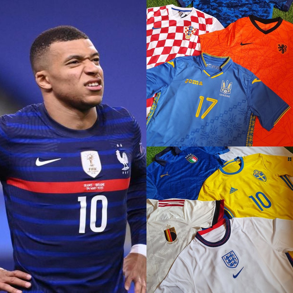 MystiqueJerseys's tweet photo. The competitions just keep on coming!

If Mbappe scores first tonight, someone will win a Mystique Euro box! 

https://t.co/9ubOGwcLAl

To enter:
👉 Tag a mate
🔄 Retweet

#mbappe #france #kylianmbappe #leequipedefrance #euro2021 #mystiquejerseys #mysteryjerseys https://t.co/LxytcP4lOp