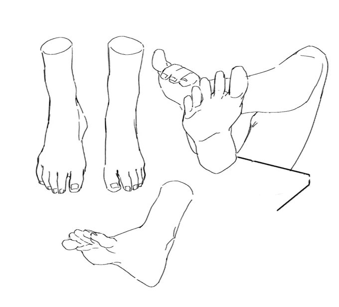 足の指描くの最近楽しい(裸足の絵を描いてないけど) 