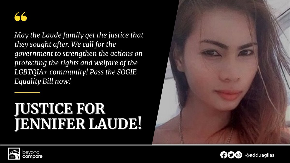 This Pride Month, we remember the victims of hate crime like that of Jennifer Laude, may her family get the justice that they sought after. 

#TransLiveMatter #SOGIEEqualityNow