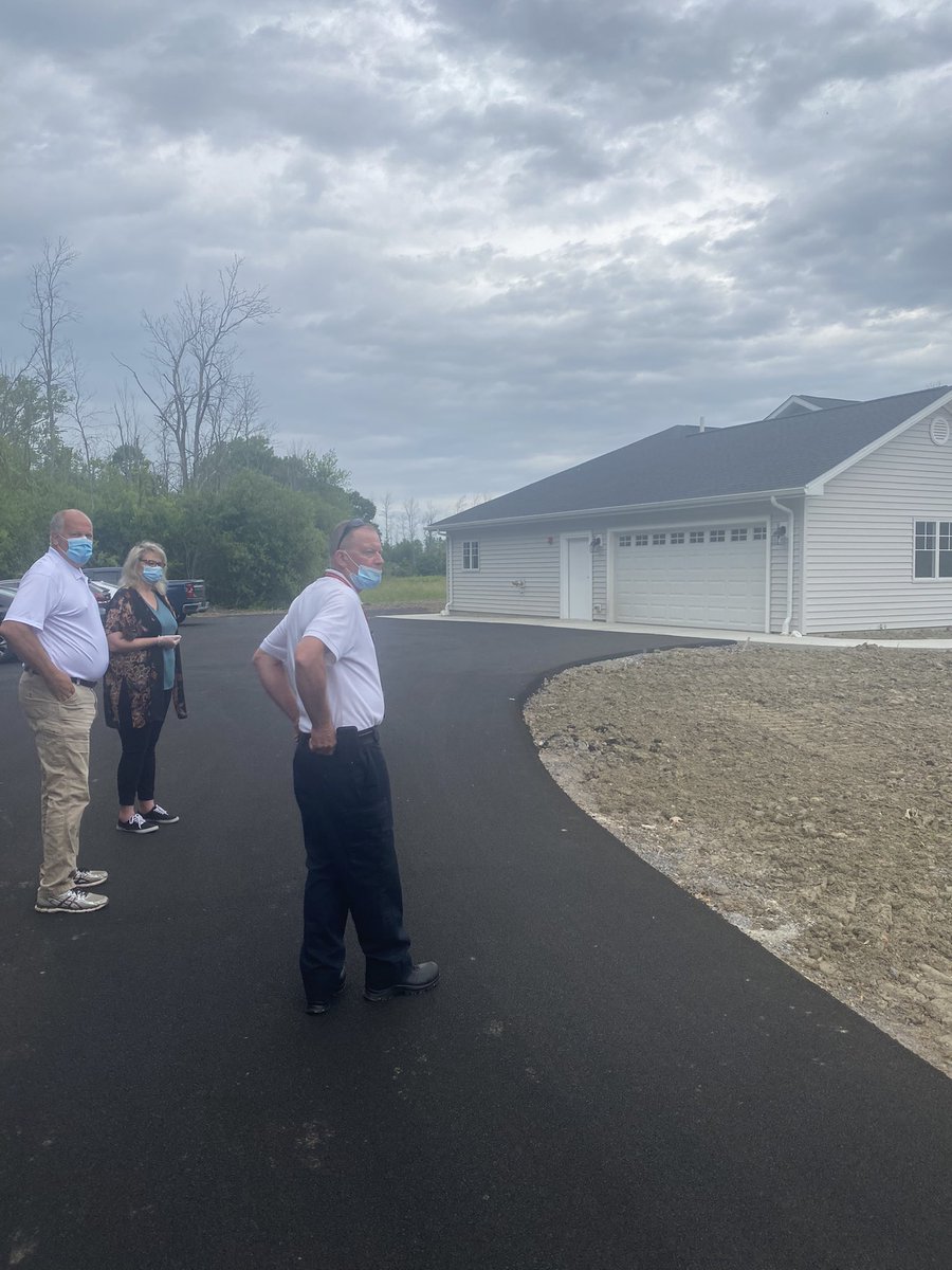 nysfps's tweet image. Fire Protection Specialists from the Buffalo office recently conducted pre opening survey inspections at several Heritage Christian Services homes. Pictured is Deputy Chief John Przybycien discussing exterior requirements.