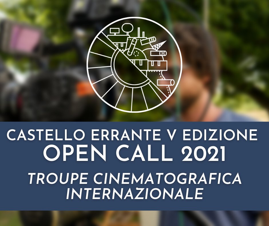 AssDocit's tweet image. 🎉🎉Aperta la call per fare parte della troupe di Castello Errante Residenza Internazionale del Cinema!

CALL ➡ castelloerrante-ric.it/call/

DEADLINE ➡ 1 agosto 2021

Info:
Sito Web ➡ castelloerrante-ric.it
Facebook ➡ facebook.com/castelloerrant…