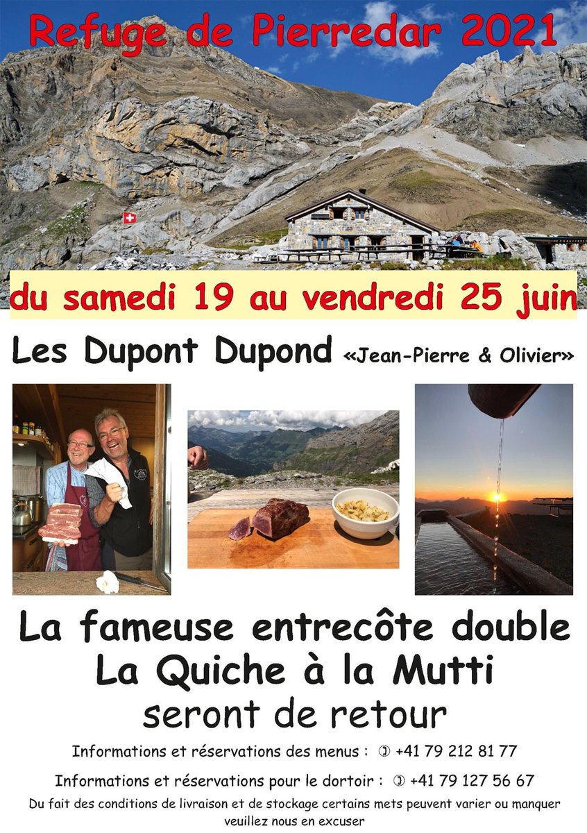On vous attend à partir de samedi prochain...

pierredar.ch

#entrecote #pierredar #refuge #hautemontagne #lesdiablerets #glacier3000