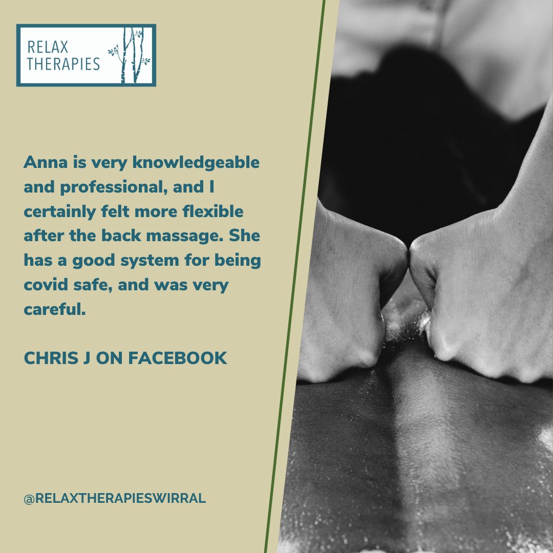 Happy client feedback 

#wirral #sportsmassage
#betterperformance #painrelief #medicalmassage #reduceinjury #biomechanics
#deeptissue #backpain #massagetherapy