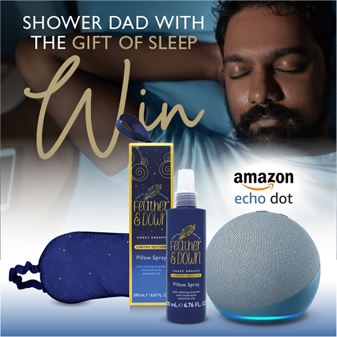 #COMPETITION Give the #giftofsleep this Fathers Day. #giveaway is here! We are giving you the chance to #WIN this fab Sleep bundle &amp; Echo Dot. RT &amp; follow 
<a href="/featheranddown/">Feather and Down</a> 
Open on FB &amp; IG. Ends midnight 18/06. Winner picked at random. Good luck!  #pillowspray #echodot