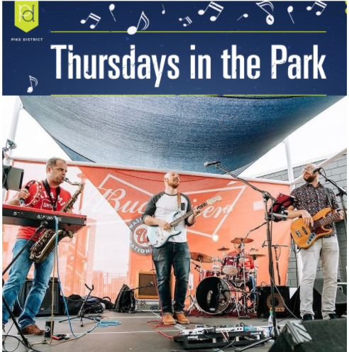 Pike_District's tweet photo. Live from the Market Street pop-up park outside of
@MHBethesdaNorth on Thursday night itโs @DriventoClarity kicking off our Thursday night free concert series!
#PDevents #ThursdaysInThePark #ThursdayNightLive #OutdoorConcertSeries https://t.co/eGMf6iHBBL