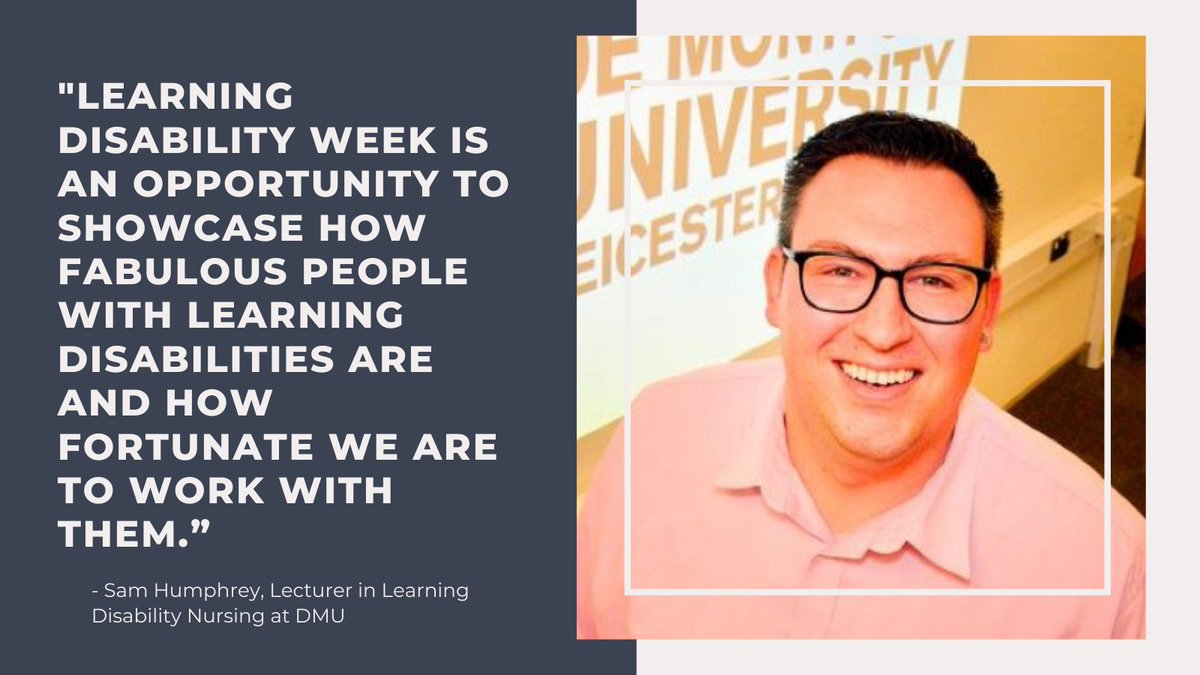 HLS (@dmuhls) on Twitter photo For #LearningDisabilityWeek Lecturer in Learning Disability Nursing, <a href="/SamRNLD/">Sam Humphrey</a> reflects on why this week is so important.
#learningdisabilitynursing #NurseLife For #LearningDisabilityWeek Lecturer in Learning Disability Nursing, <a href="/SamRNLD/">Sam Humphrey</a> reflects on why this week is so important.
#learningdisabilitynursing #NurseLife