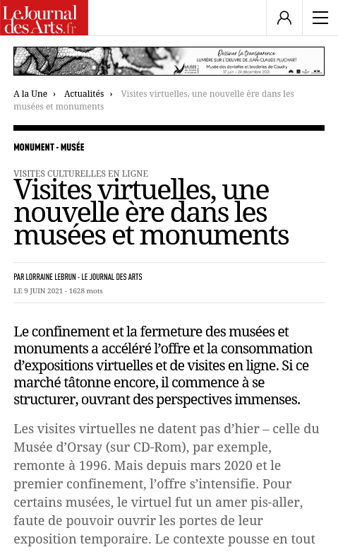 _omr's tweet photo. J'ai eu le plaisir d'être interviewé par Lorraine Lebrun au sujet des "visites  virtuelles" dans le @JDAofficiel #569.  (L'article présente différentes visions du sujet, ce qui est précieux pour faire évoluer ce domaine). 
https://t.co/Z1BID1YTha https://t.co/U8g0jycZFr