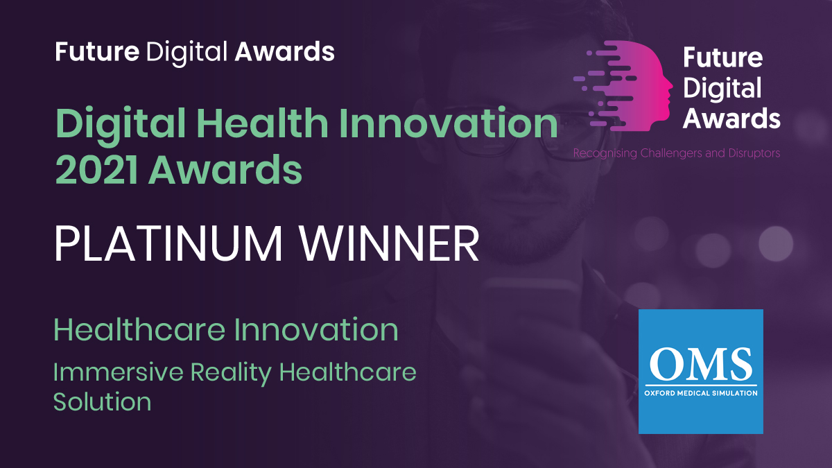 Thrilled to announce that we're the <a href="/FutureDigiAward/">Future Digital Awards</a> winner for Best Immersive Healthcare Reality Solution 2021! 

We're proud to be recognized for our dedication to creating seriously immersive virtual clinical experiences.

#FDA2021 #oxfordmedicalsimulation