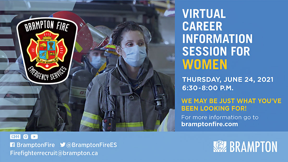 📢📢📢Another day, another opportunity for us to engage our wonderful community! 

#Brampton (and entire 🇨🇦) come join us for an interactive career info session on June 24th! 👩‍🚒👩‍🚒👩‍🚒 

Register now! Please and thank you!   ^RC
