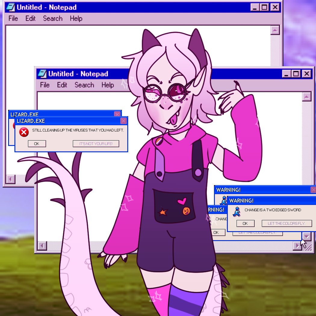 still cleaning up the virsues you had left. # #ArtistOnTwitter #nonbinary