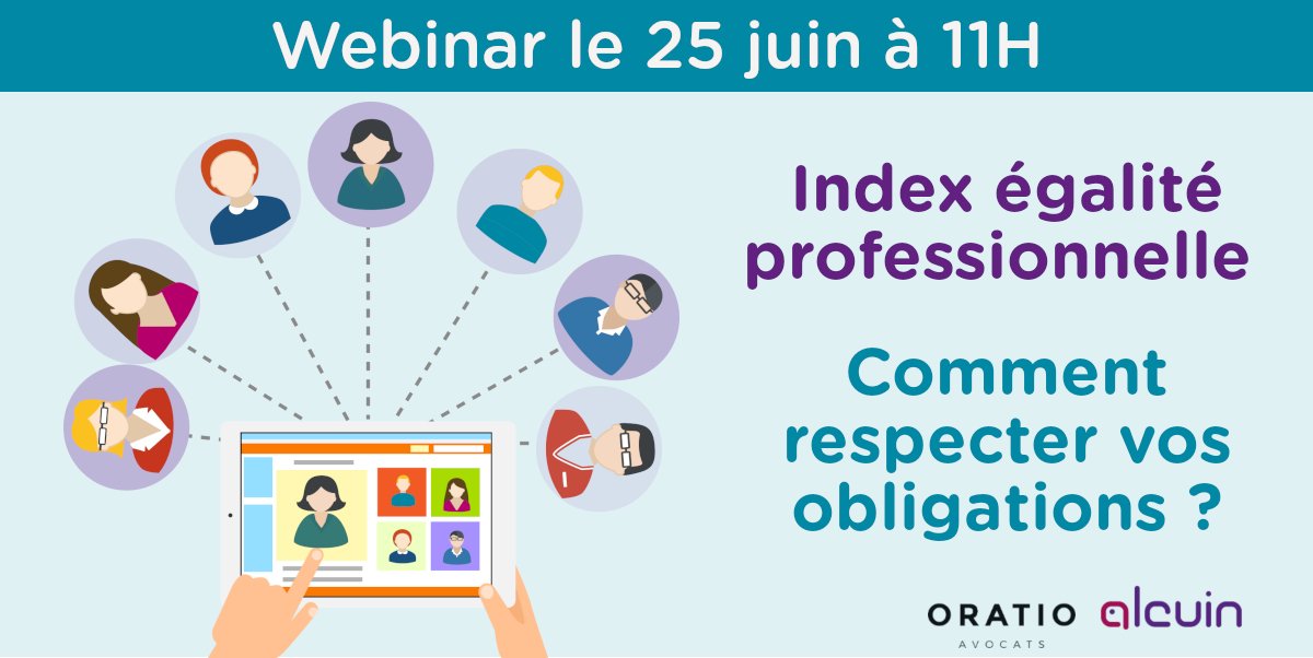 🚨 RDV avec @OratioAvocats pour faire le point sur l'Index Egalité Professionnelle

1️⃣ Le cadre légal et l’obligation de négocier
2️⃣ Les indicateurs et la méthode de calcul
3️⃣ L’interprétation des résultats
4️⃣ La stratégie pour éviter les sanctions

👉webikeo.fr/webinar/index-…