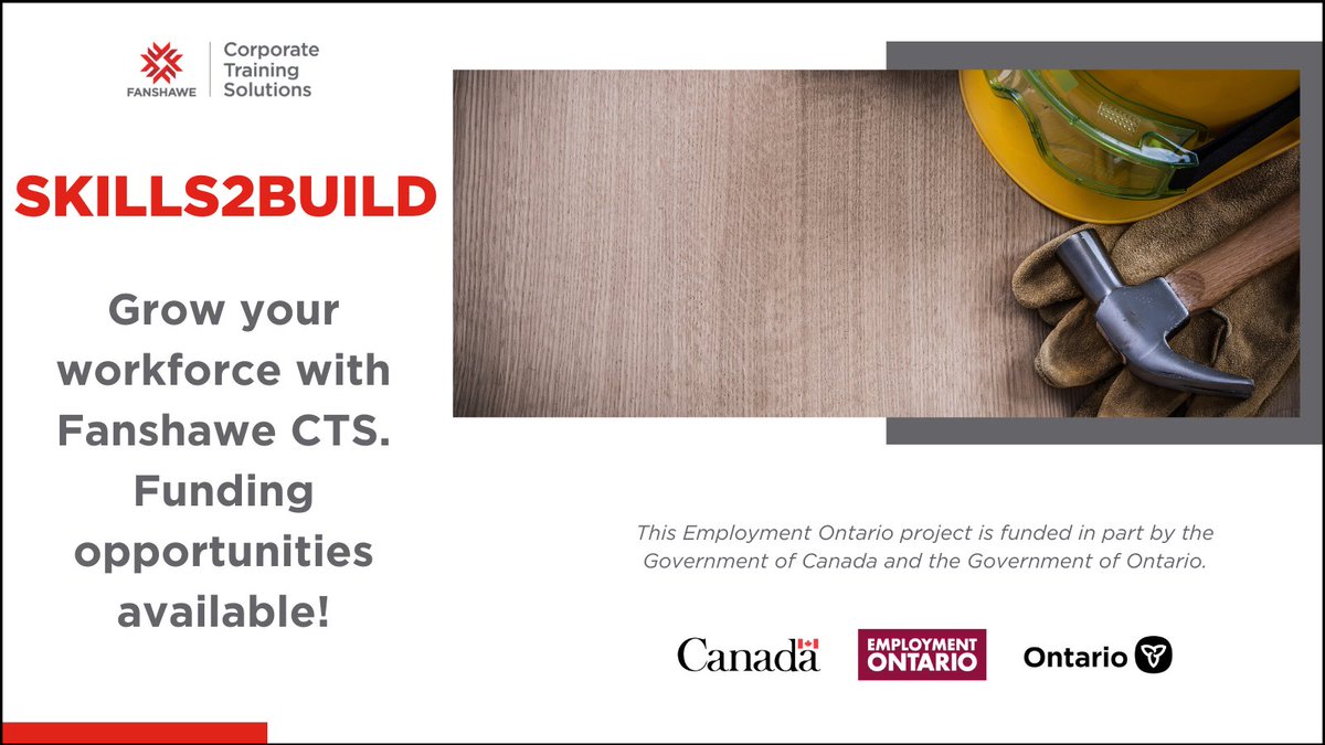 CTSFanshawe's tweet photo. We are looking for local employers in the construction industry to host paid work placements as part of a construction training program. Qualifying businesses could receive up to $1,000 to offset costs associated with hosting a placement.  
Learn more at https://t.co/5ksUsMlMux https://t.co/PIYtQauIpe