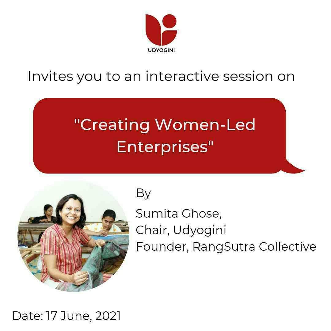 Udyogini1's tweet photo. Excited to have onboard our Chair - Sumita Ghose - for our monthly roundtable. Its an opportunity for us to hear from her experiences in building women-led enterprises.
#RangSutra #Udyogini #womenenterprises #womenempowerment #smallbusiness #ruralwomen #indianwomen @Rangsutra https://t.co/HVywGZu9pC