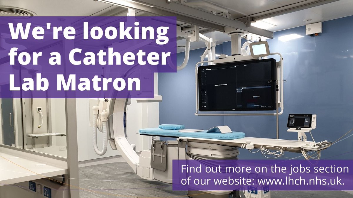 We have a great opportunity for a Cath Lab Matron to join our team. This is an exciting time as we currently undergo a major redevelopment to enhance our facilities and the care experience for patients and families. 

Interested? Find out more ⏬
jobs.nhs.uk/xi/vacancy/916…