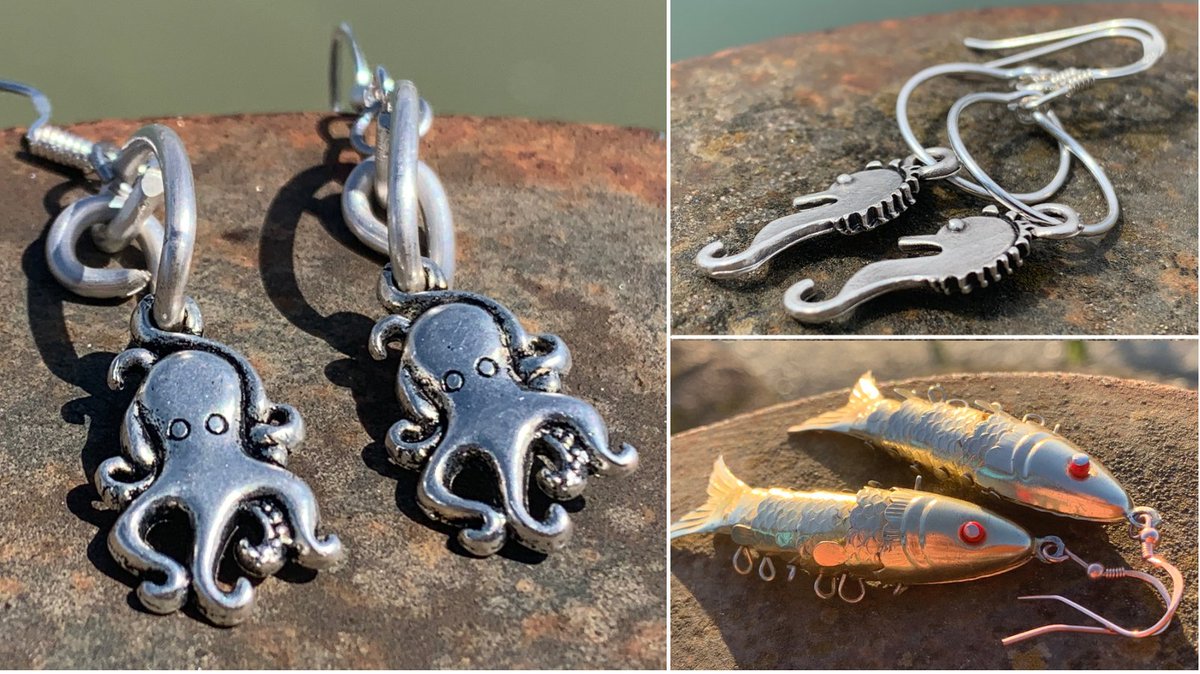 EcoOctopus's tweet image. It’s that time of year when swimming in the sea just fills me with joy! To celebrate, here are some ocean inspired eco conscious earrings :) To see all, please go to etsy.com/uk/shop/EcoOct… Lynda 💚

#inbizhour 
#womaninbizhour 
#CraftBlogClub 
#YourBizHour #MHHSBD